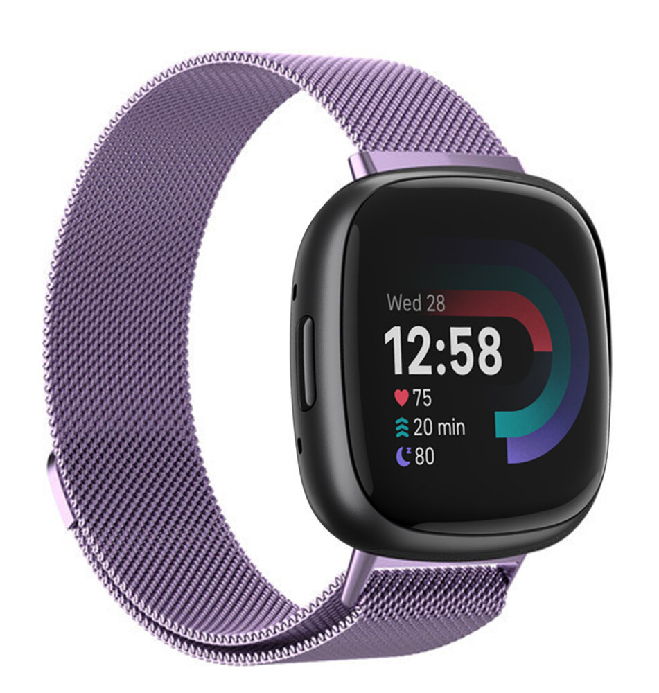 Strap-it Strap-it Bracelet Milanaise Fitbit Versa 4 (lilas) Strap-it Strap-it Bracelet Milanaise Fitbit Versa 4 (lilas)