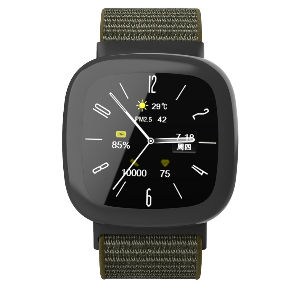 Strap-it Strap-it Bracelet nylon Fitbit Versa 4 (olive)