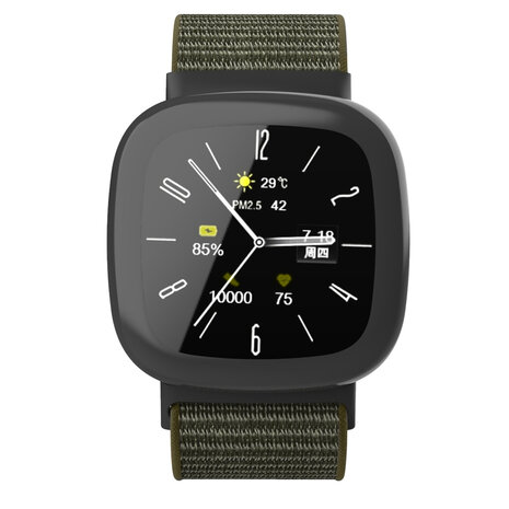 Strap-it Strap-it Bracelet nylon Fitbit Versa 4 (olive)