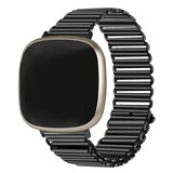 Strap-it Bracelet acier boucle Fitbit Versa 4 (noir)