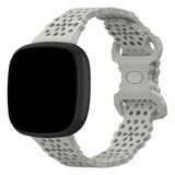 Strap-it Bracelet silicone avec motif Fitbit Versa 4 (gris)