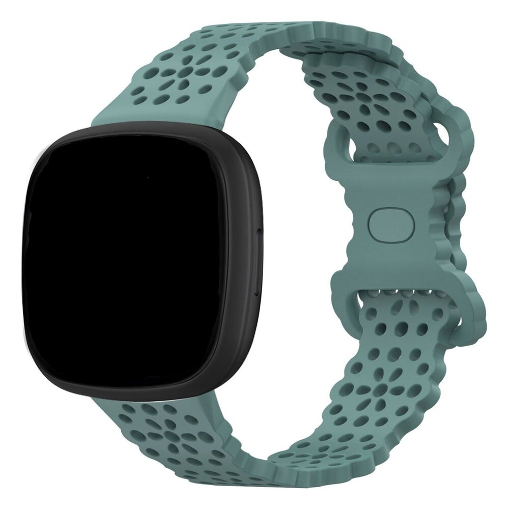 Strap-it Strap-it Bracelet silicone avec motif Fitbit Versa 4 (verde)