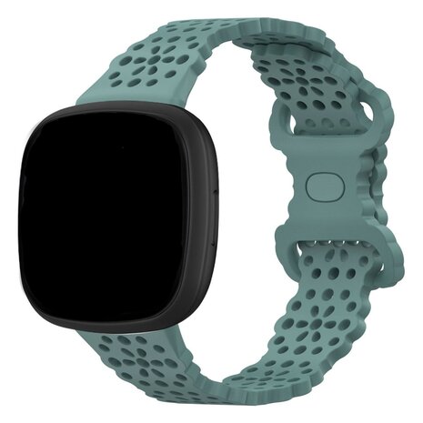 Strap-it Strap-it Bracelet silicone avec motif Fitbit Versa 4 (verde)