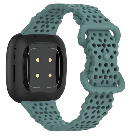 Strap-it Strap-it Bracelet silicone avec motif Fitbit Versa 4 (verde)