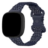Strap-it Bracelet silicone avec motif Fitbit Versa 4 (bleu foncé)