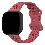 Strap-it Bracelet silicone avec motif Fitbit Versa 4 (rouge)
