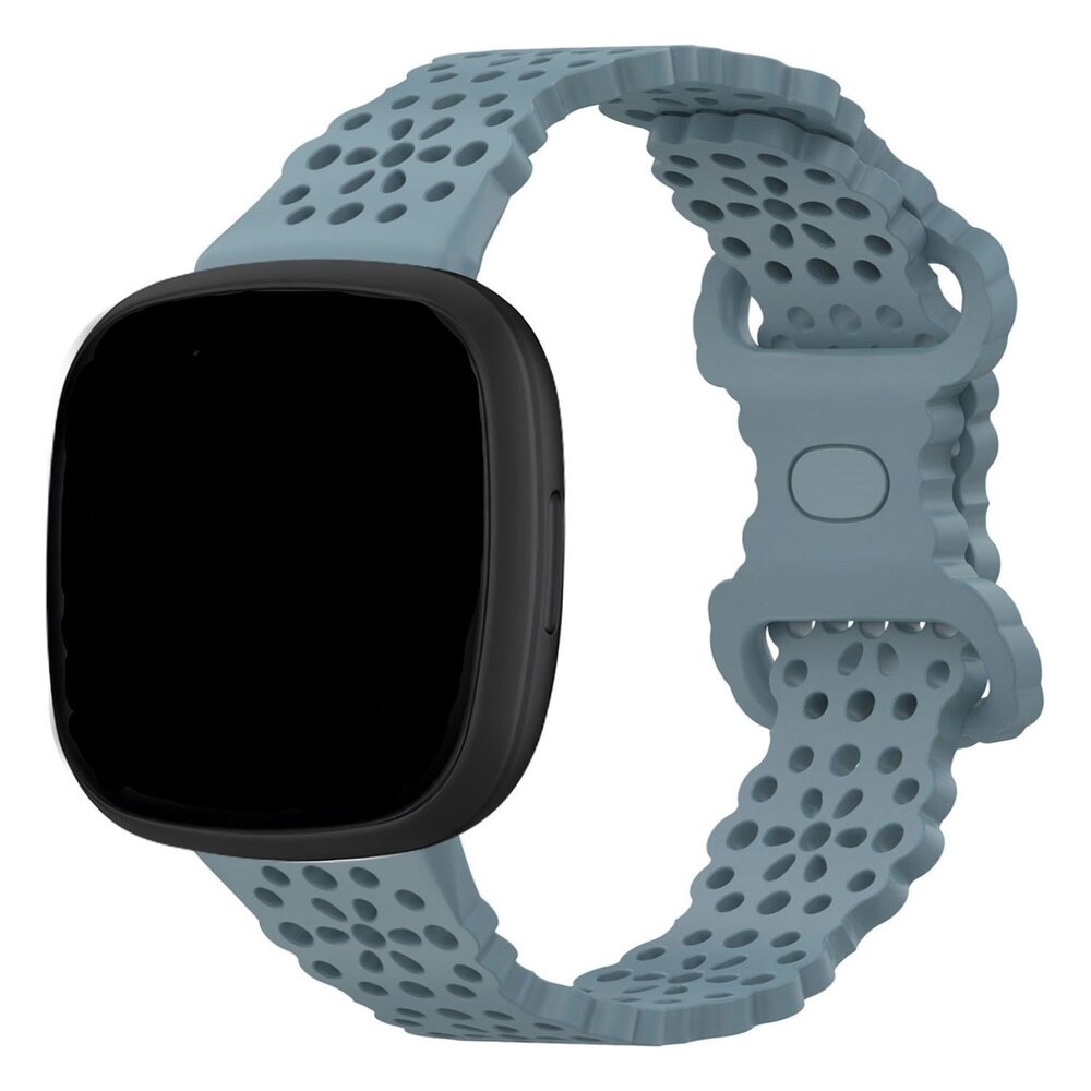 Strap-it Strap-it Bracelet silicone avec motif Fitbit Versa 4 (grisbleu)
