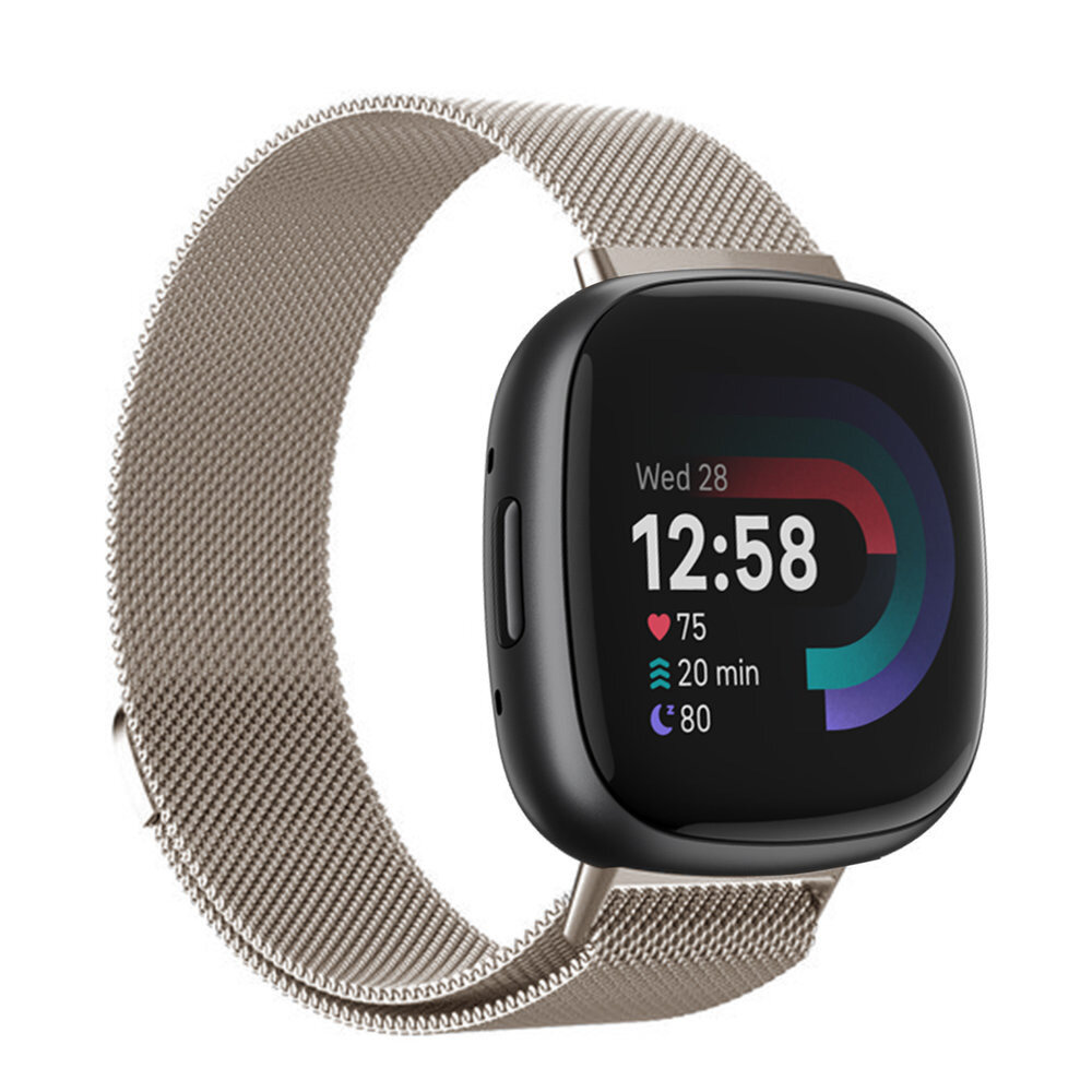 Strap-it Strap-it Bracelet Milanaise Fitbit Versa 4 (lumière stellaire)