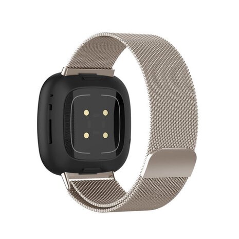 Strap-it Strap-it Bracelet Milanaise Fitbit Versa 4 (lumière stellaire)