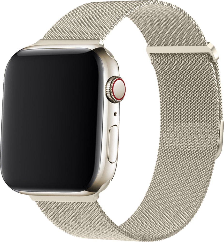 Strap-it Strap-it Bracelet Milanaise Apple Watch (lumière stellaire)