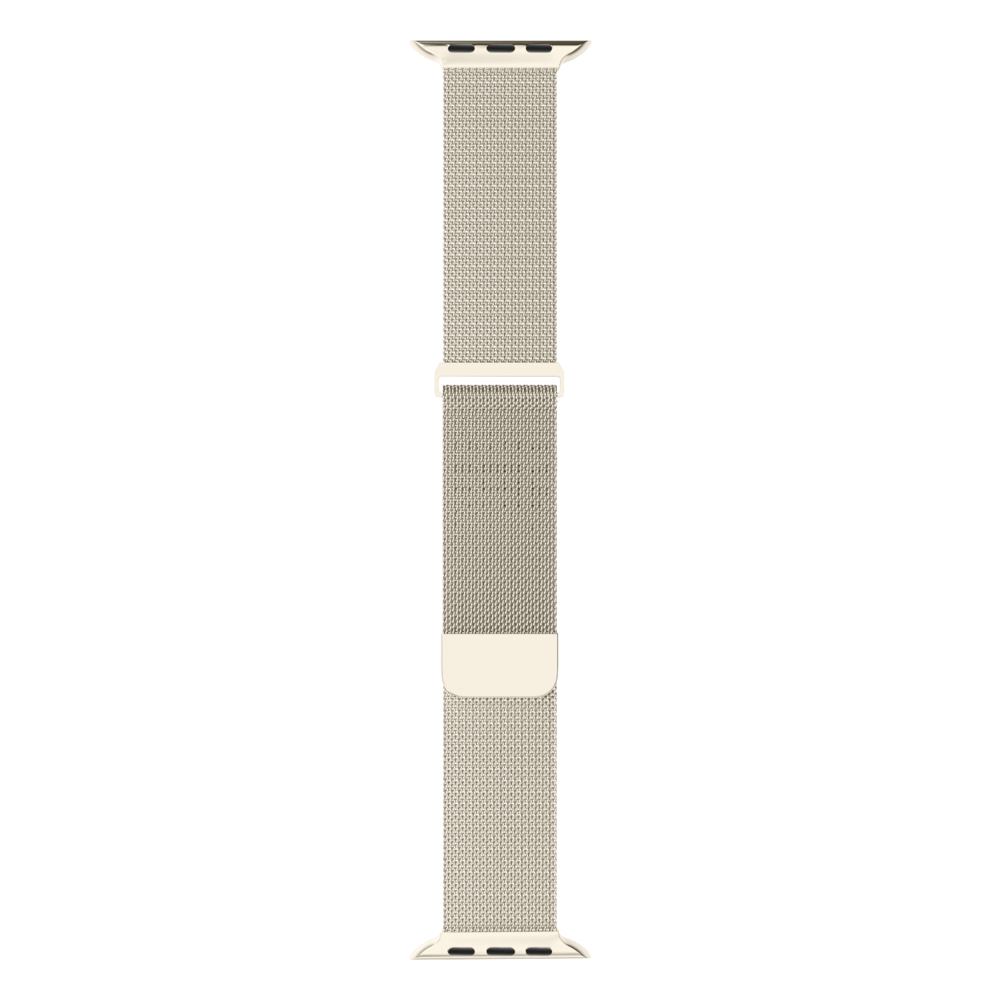 Strap-it Strap-it Bracelet Milanaise Apple Watch (lumière stellaire)