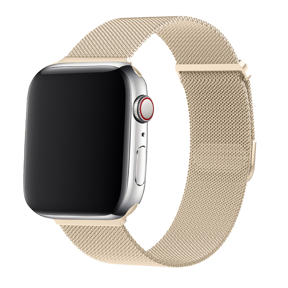 Strap-it Strap-it Bracelet Milanaise Apple Watch (rétro or)