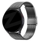 Bandz Bandz Bracelet acier réglable Amazfit GTR 2 (noire)