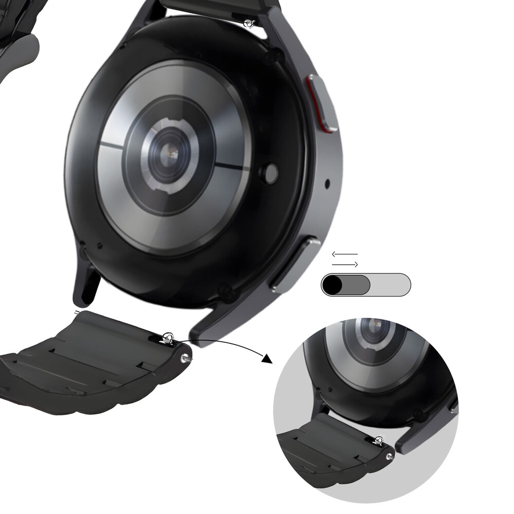 Bandz Bandz Bracelet Sport rayé Amazfit GTR 3 (Pro) (noir/rouge)