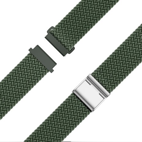 Bandz Bandz Bracelet nylon tressé Amazfit GTS 3 (vert olive)