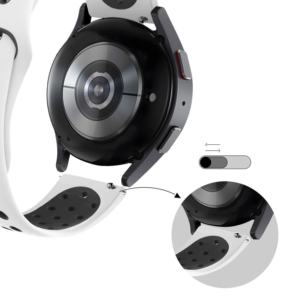 Bandz Bandz Bracelet sport "Deluxe" Amazfit GTS 3 (blanc/noir)