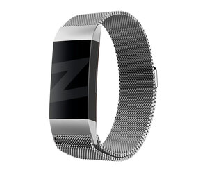 Bandz Bandz Bracelet milanaise loop Fitbit Charge 4 (argent)