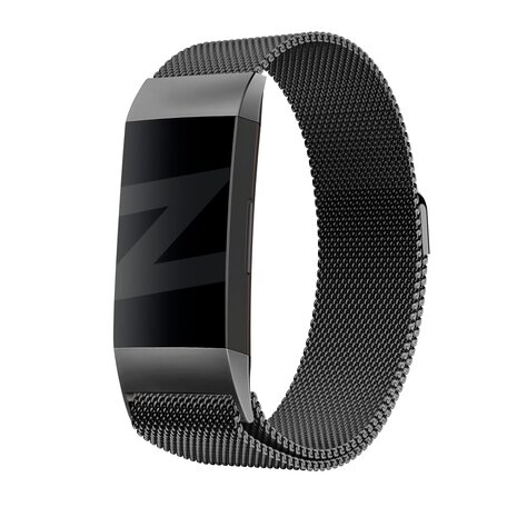 Bandz Bandz Bracelet milanaise loop Fitbit Charge 4 (noire)