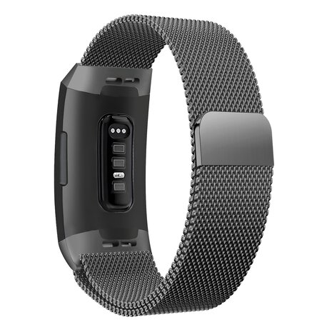 Bandz Bandz Bracelet milanaise loop Fitbit Charge 4 (noire)