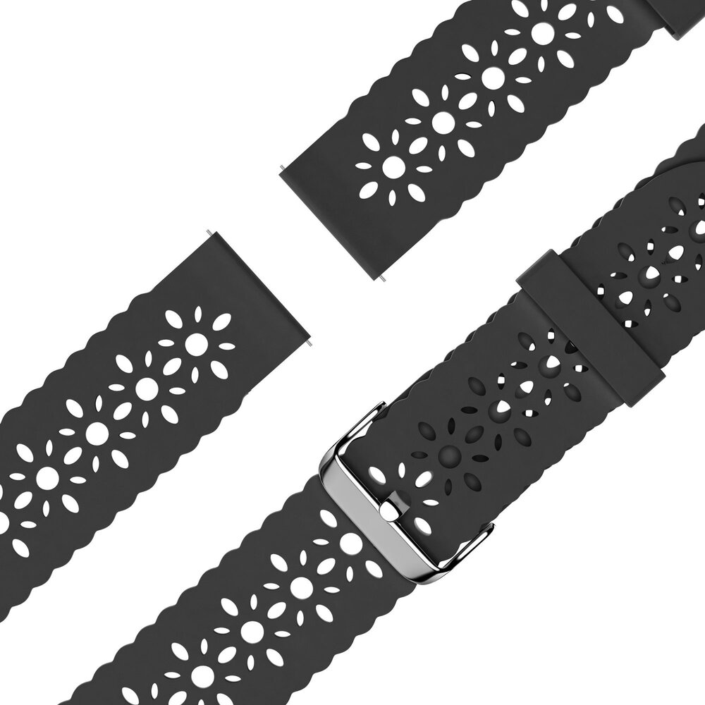 Bandz Bandz Bracelet silicone avec motif floral Polar Ignite 2 (noir)
