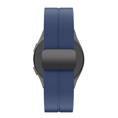 Bandz Bandz Bracelet silicone avec D-Buckle Samsung Galaxy Watch 4 - 44mm (bleu foncé)