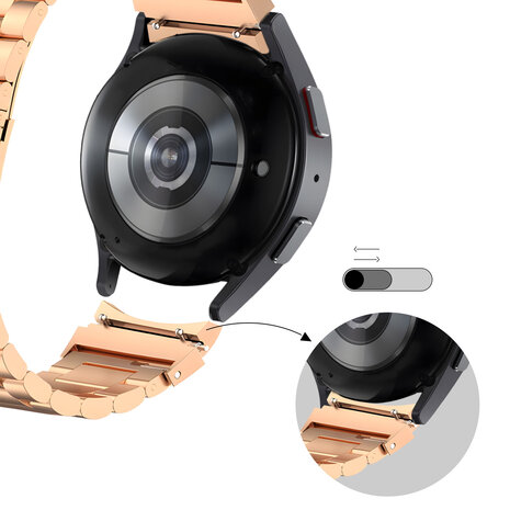 Bandz Bandz Bracelet acier "Classic" Samsung Galaxy Watch 4 - 44mm (or rose)