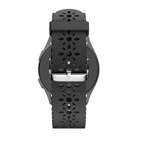 Bandz Bandz Bracelet silicone avec motif floral Samsung Galaxy Watch 4 - 44mm (noir)