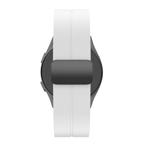 Bandz Bandz Bracelet silicone avec D-Buckle Samsung Galaxy Watch 4 Classic 42mm (blanc)