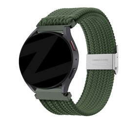 Bandz Bandz Bracelet nylon tressé Samsung Galaxy Watch 4 Classic 46mm (vert olive)