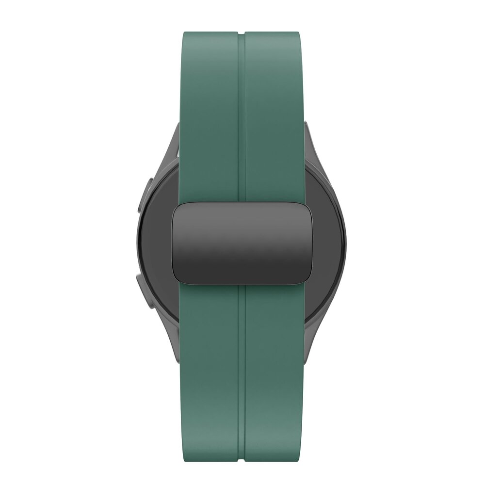 Bandz Bandz Bracelet silicone avec D-Buckle Samsung Galaxy Watch 4 Classic 46mm (vert foncé)