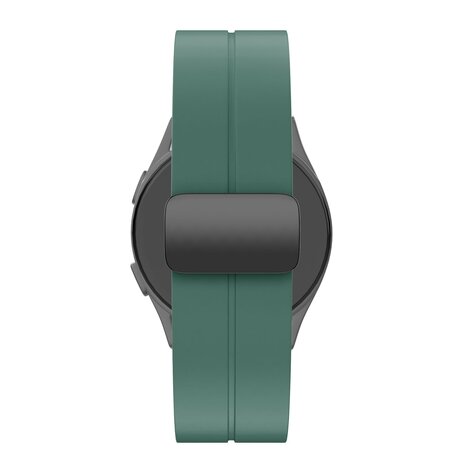 Bandz Bandz Bracelet silicone avec D-Buckle Samsung Galaxy Watch 4 Classic 46mm (vert foncé)