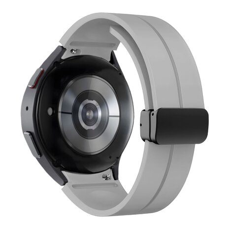 Bandz Bandz Bracelet silicone avec D-Buckle Samsung Galaxy Watch 4 Classic 46mm (gris)