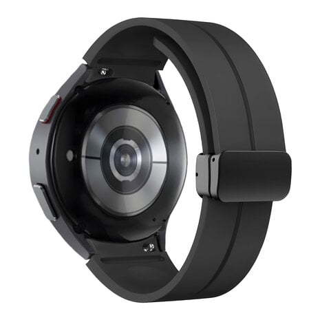 Bandz Bandz Bracelet silicone avec D-Buckle Samsung Galaxy Watch 4 Classic 46mm (noir)