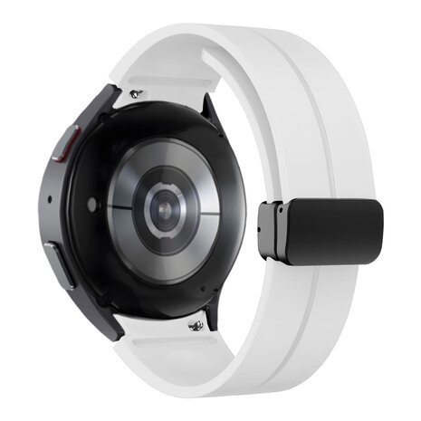 Bandz Bandz Bracelet silicone avec D-Buckle Samsung Galaxy Watch 5 Pro (blanc)