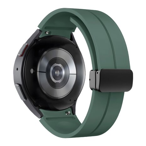 Bandz Bandz Bracelet silicone avec D-Buckle Samsung Galaxy Watch 6 - 44mm (vert foncé)