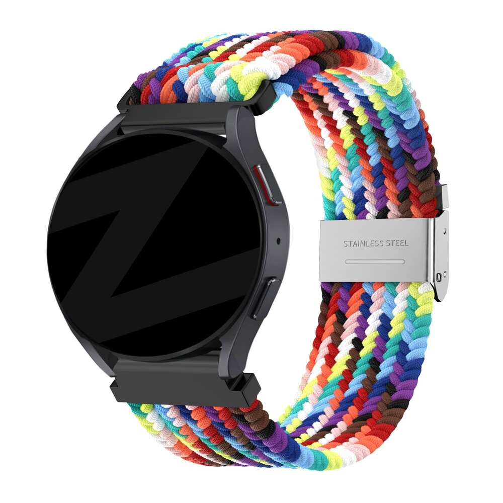 Bandz Bandz Bracelet nylon tressé Samsung Galaxy Watch 6 - 44mm (arc-en-ciel)