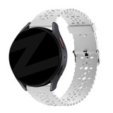 Bandz Bandz Bracelet silicone avec motif floral Samsung Galaxy Watch 6 Classic 43mm (blanc)