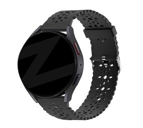 Bandz Bandz Bracelet silicone avec motif floral Samsung Galaxy Watch 6 Classic 43mm (noir)