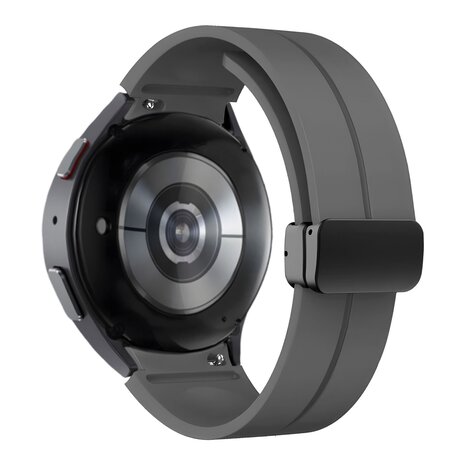 Bandz Bandz Bracelet silicone avec D-Buckle Samsung Galaxy Watch 6 Classic - 47mm (gris foncé)