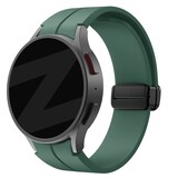 Bandz Bandz Bracelet silicone avec D-Buckle Samsung Galaxy Watch 5 Pro (vert foncé)