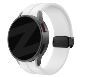 Bandz Bandz Bracelet silicone avec D-Buckle Samsung Galaxy Watch 6 - 44mm (blanc)