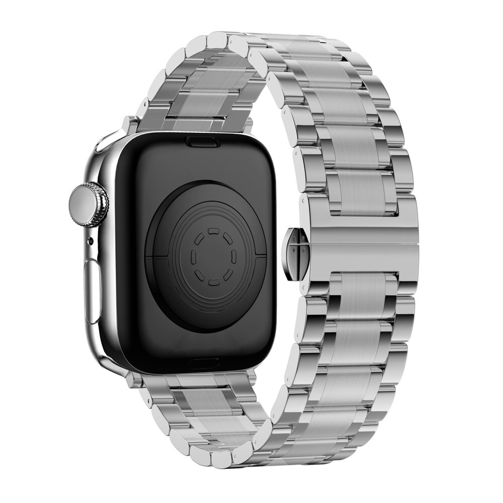 Bandz Bandz Bracelet à maillons acier Deluxe Apple Watch (argent)