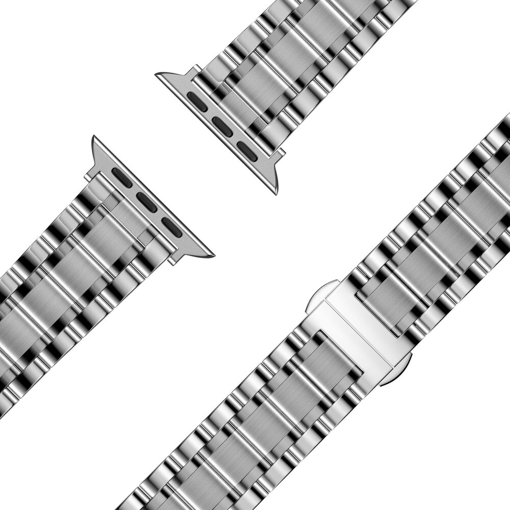 Bandz Bandz Bracelet à maillons acier Deluxe Apple Watch (argent)