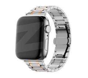 Bandz Bandz Bracelet à maillons acier Deluxe Apple Watch (argent/or)