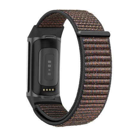Bandz Bandz Bracelet nylon loop Fitbit Charge 5 (mélange noir)