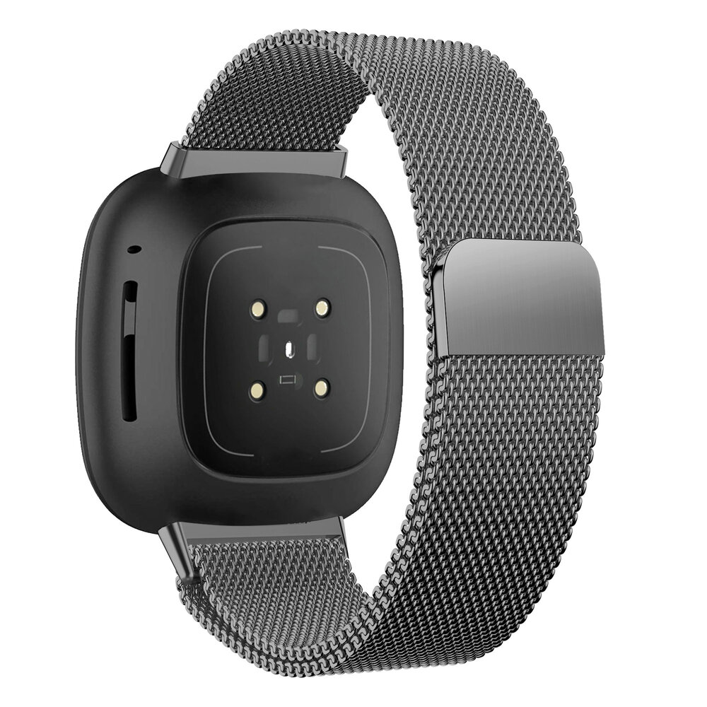 Bandz Bandz Bracelet milanais loop Fitbit Versa 3 (noir)