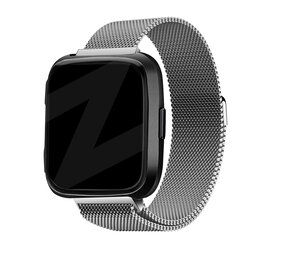 Noir Double Enveloppe Cuir Souple Bracelet pour Fitbit Versa 2