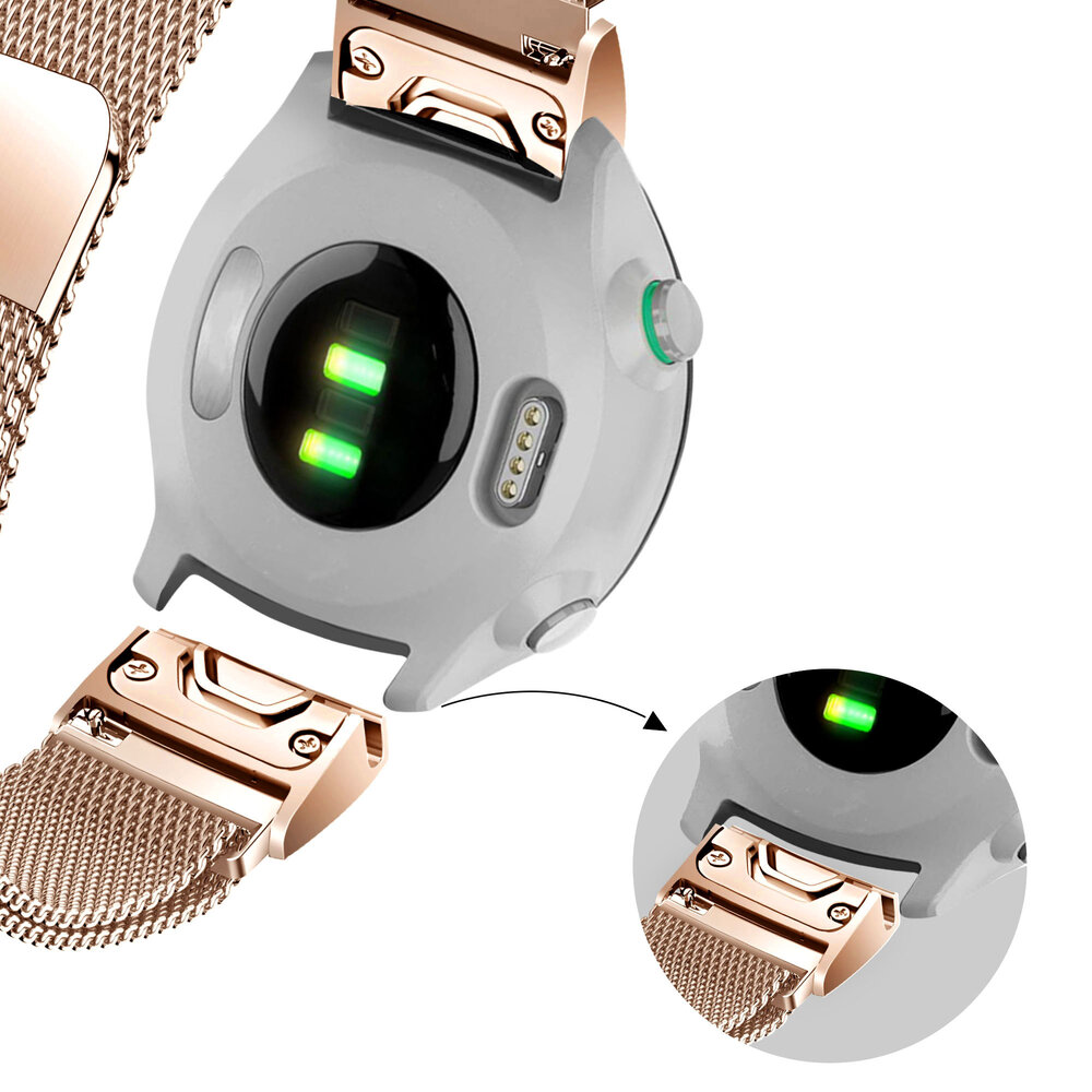 Bandz Bandz Bracelet milanais loop Garmin Fenix 5s/6s (or rose)