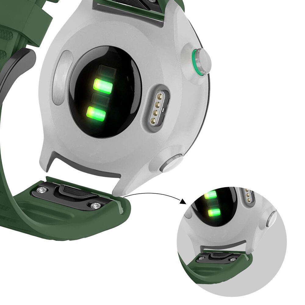 Bandz Bandz Bracelet silicone avec boucle Garmin Fenix 5x/6x (vert foncé)