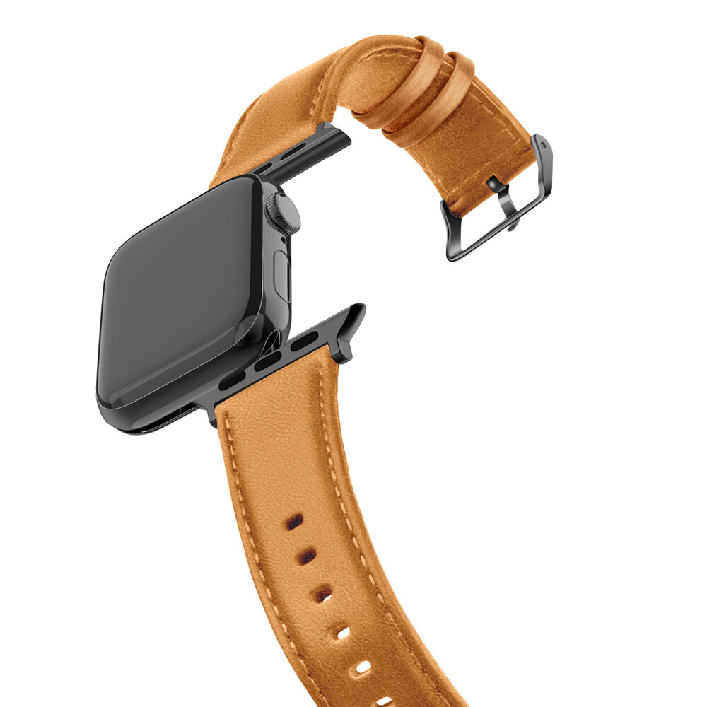 Bandz Bandz Bracelet cuir véritable Apple Watch (marron)